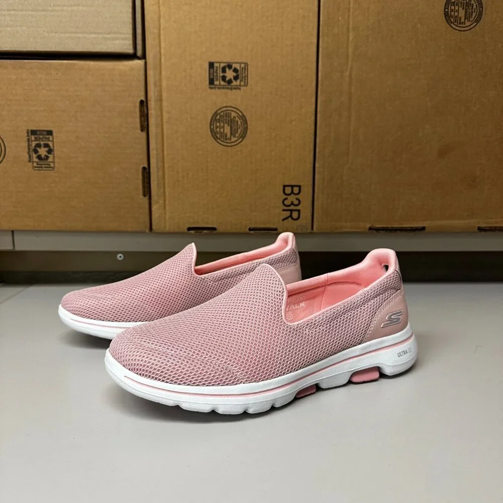 Sketchers slip on shoe - pink - size 8 - Picture 3 of 6